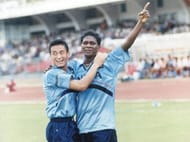 With strike partner Bhutia