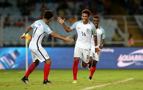 Danny Loader celebrates his goal vs Iraq