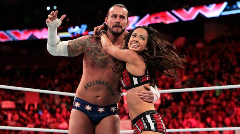 CM Punk in the ring with AJ Lee