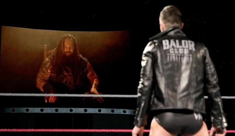 Wyatt confronting Finn Balor on RAW