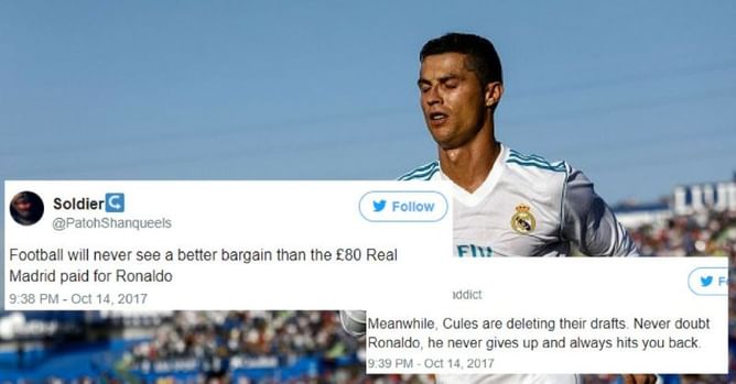 Twitter explodes as Cristiano Ronaldo rescues Real Madrid against Getafe