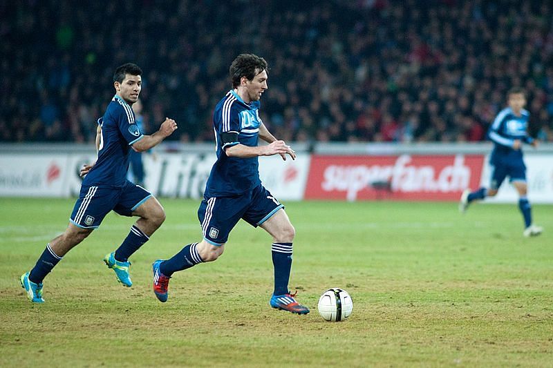 Messi against Switzerland in 2012 friendly.