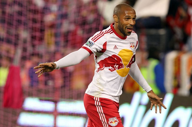 Thierry Henry playing for the New York Red Bulls