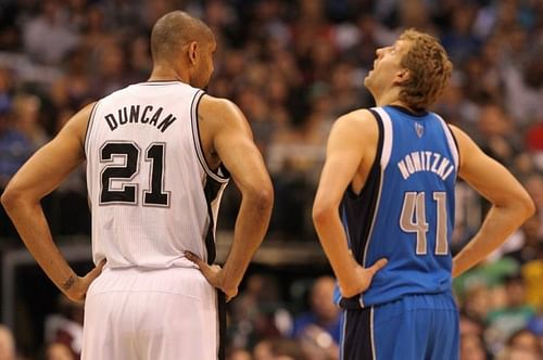 Tim Duncan and Dirk Nowitzki