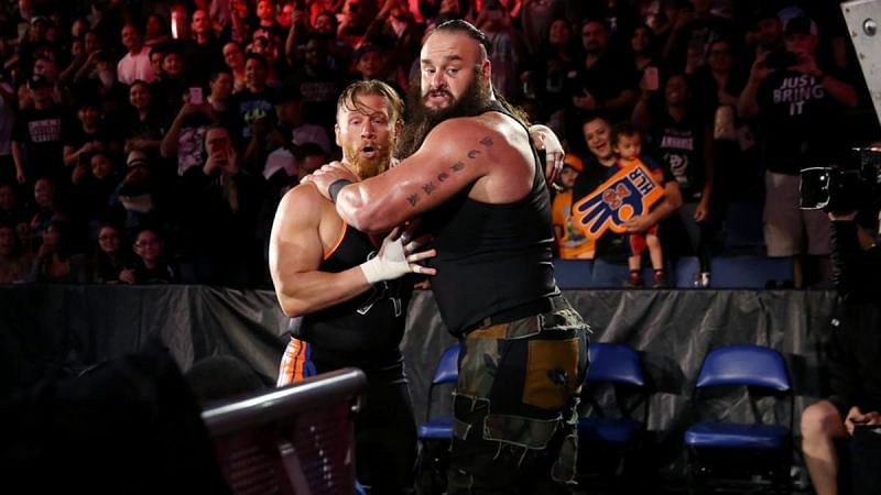 Curt Hawkins being thrown like a ragdoll by Braun Strowman