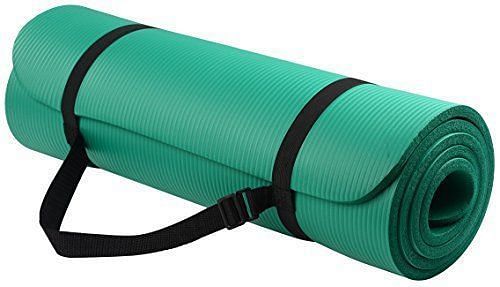 HemingWeigh 1/2-Inch Extra Thick High Density Exercise Yoga Mat with  Carrying St
