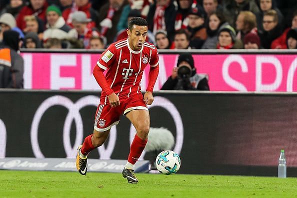 Thiago Alcantara in action for Bayern