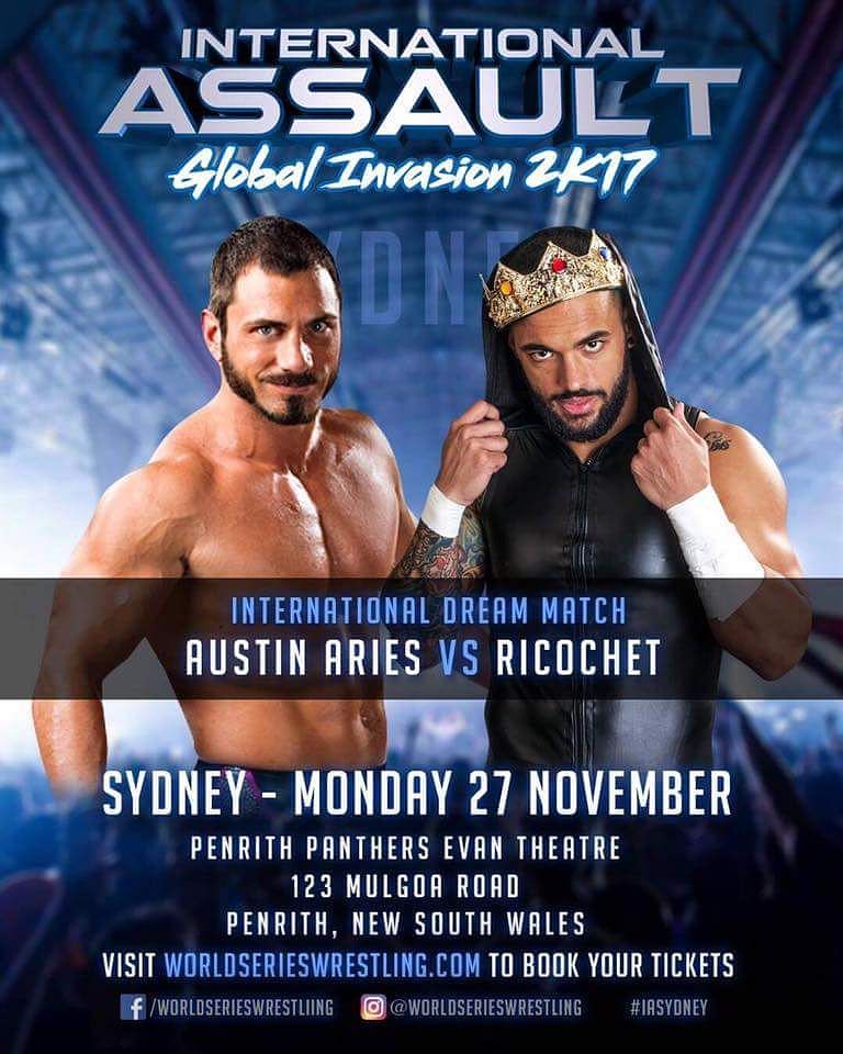 Austin Aries vs Ricochet scheduled