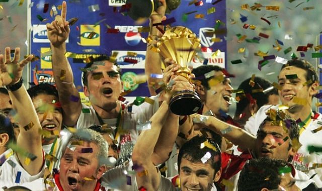 The Pharaohs celebrating their win in the 2010 African Cup of Nations