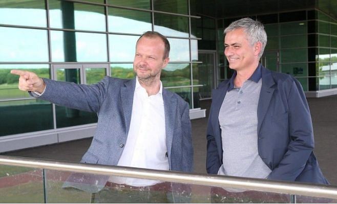 &lt;p&gt;Mourinho pictured with Manchester United&#039;s CEO Ed Woodward