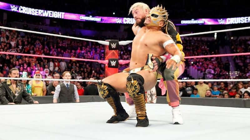 Kalisto hit Enzo Amore with the Salida del Sol last night on RAW