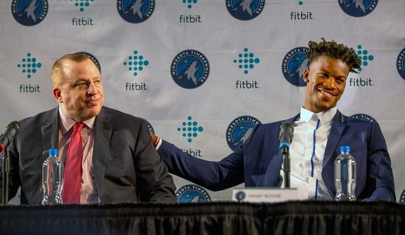 Tom Thibodeau and Jimmy Butler (Image courtesy: naplesherald.com)