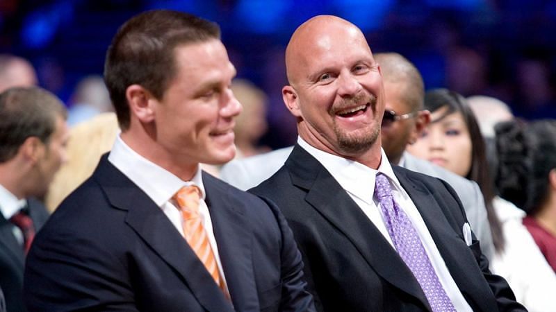 Stone Cold sat with John Cena at the Hall of Fame