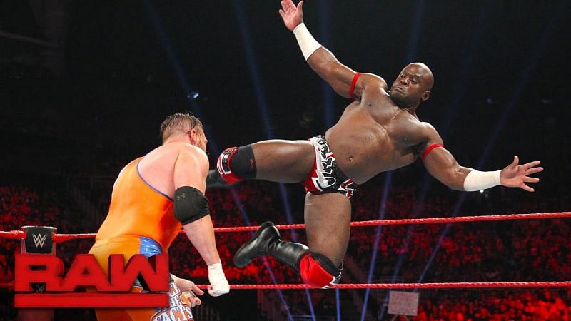Curt Hawkins and Apollo Crews in the ring on RAW