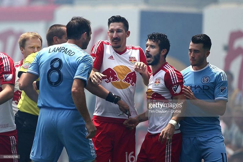 NYCFC&#039;s Frank Lampard in altercation with Red Bulls&#039; Sacha Kljestan