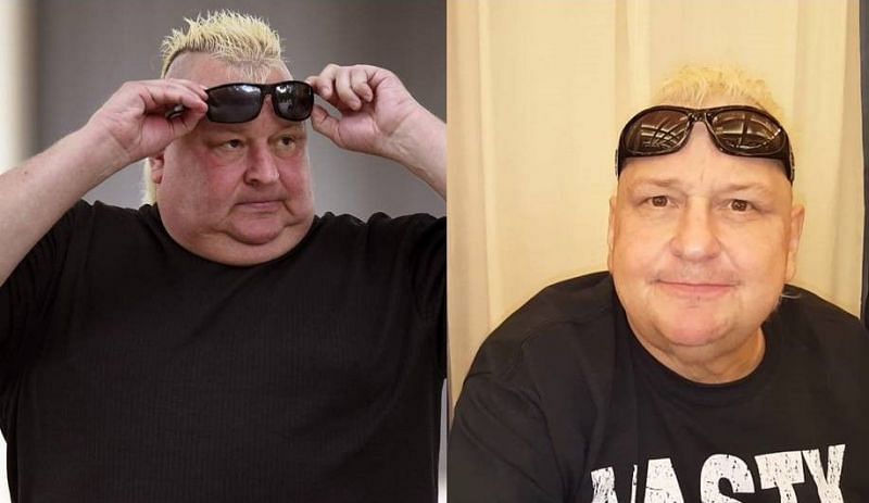 Brian Knobbs a few months ago (Left)     His latest photo (Right)