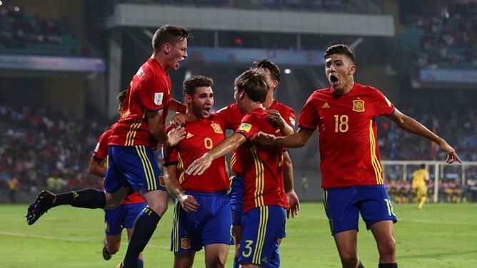 FIFA U17 World Cup: Ghost goal controversy blights second semifinal as Spain beat Mali