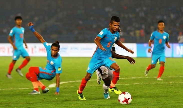 DEspite playing their hearts out, India succumbed to a 4-0 defeat at the hands of Ghana in their last Group A encounter of the 2017 FIFA U17 World Cup, at the Jawaharlal Nehru Stadium.