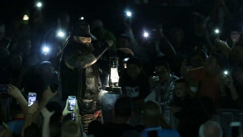 Bray Wyatt follows his fireflies to the ring.