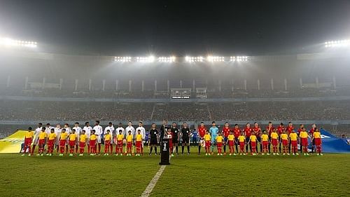 Fans thronged to the Salt Lake Stadium in Kolkata on the final day.