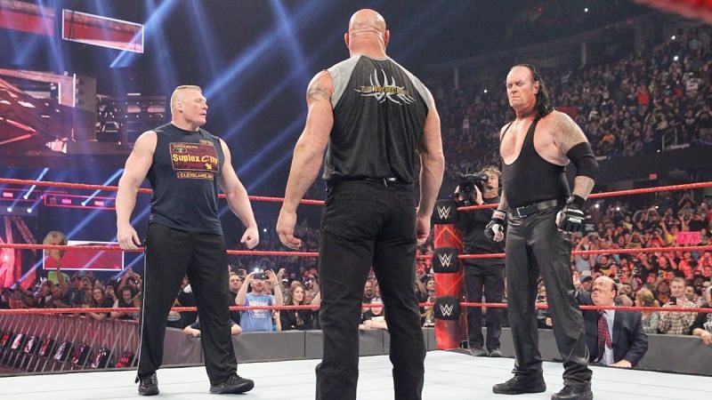 The Undertaker, Brock Lesnar and Goldberg