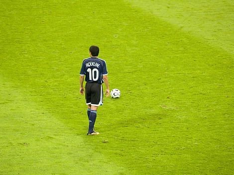 Riquelme stands over a free kick in the 2006 FIFA World Cup