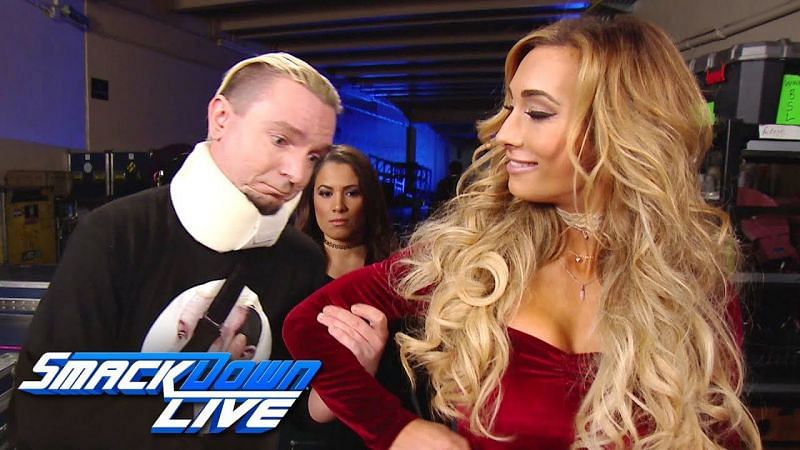 Carmella and James Ellsworth on SmackDown LIVE
