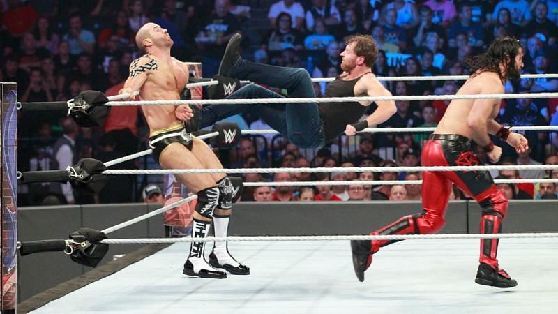 Seth Rollins and Dean Ambrose faced Sheamus and Cesaro at Summerslam