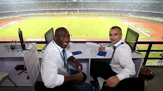 Sol Campbell as part of the FIFA technical team