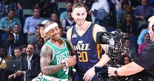 Isaiah Thomas spent time with Gordon Hayward in the locker room after his injury