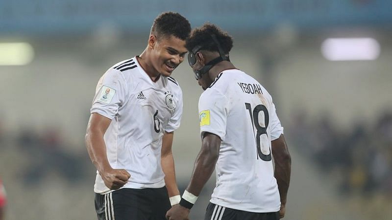 Germany&#039;s Noah Awuku pounced on a late Costa Rican defensive error to score the winner