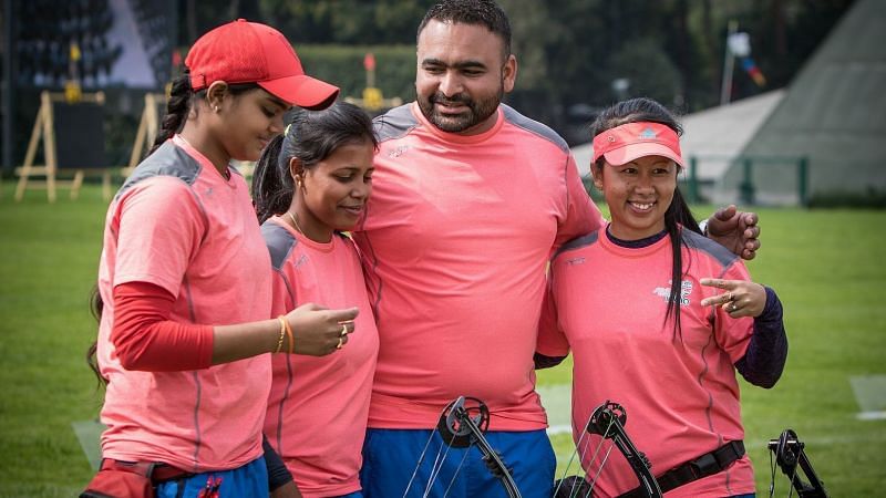 indian women&#039;s compound archery team