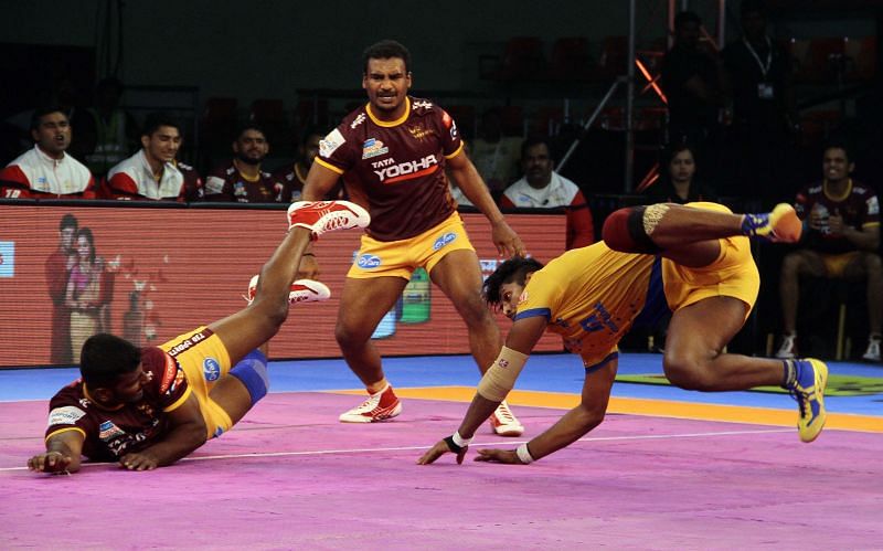 A close contest went the Yoddha&#039;s way to pretty much put the Thalaivas out of the competition