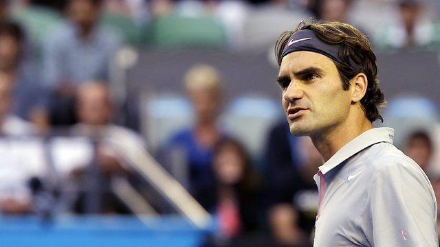 Roger Federer smashes racquet into net in anger in Swiss Indoors final