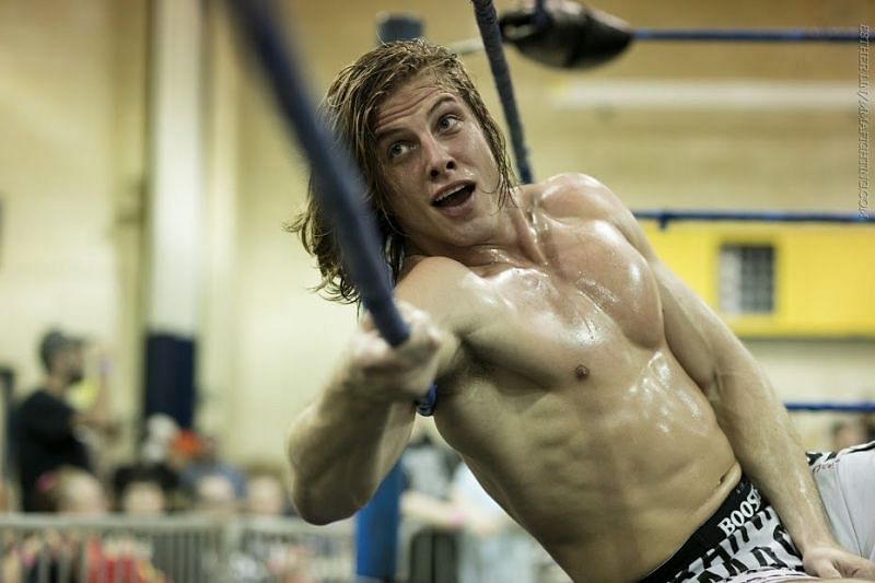 Riddle during a pro wrestling match