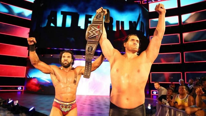 Could The Great Khali help Jinder Mahal retain his coveted championship, once more?