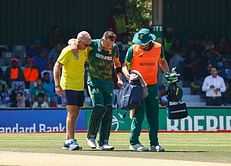Injured Faf du Plessis ruled out of Bangladesh T20I series