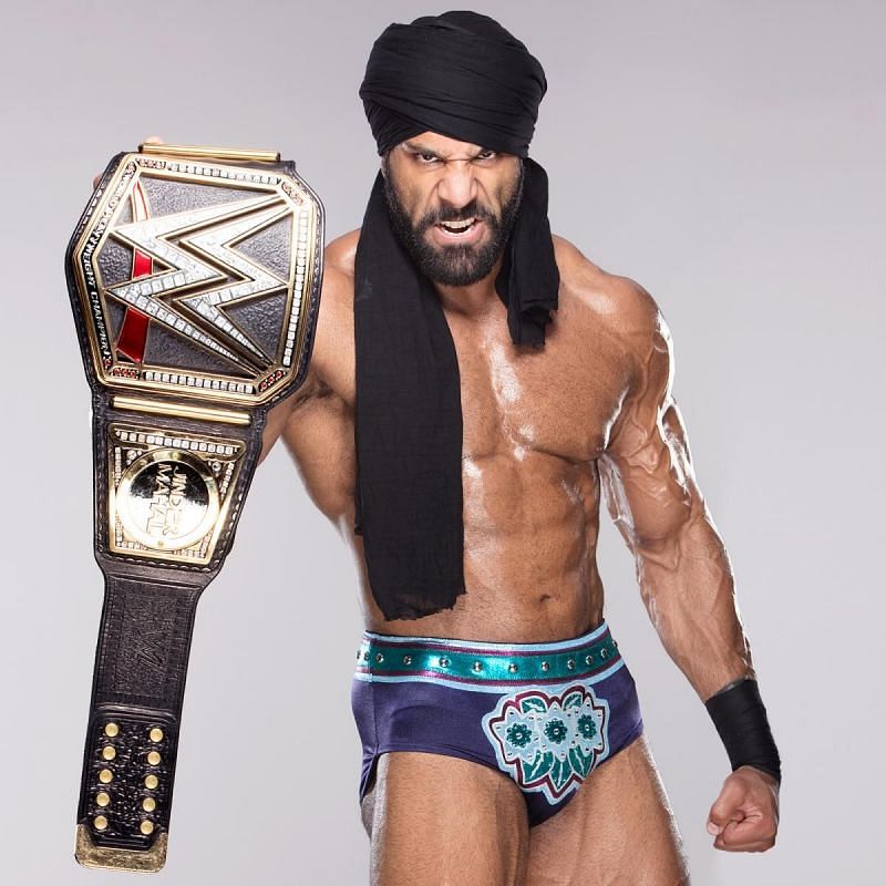 Jinder Mahal proudly displaying his Dastaar, a traditional head wrap.