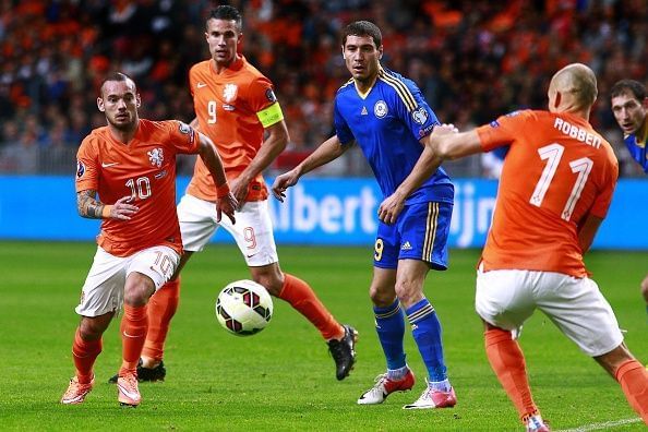 Robin van Persie Wesley Sneijder Arjen Robben Netherlands