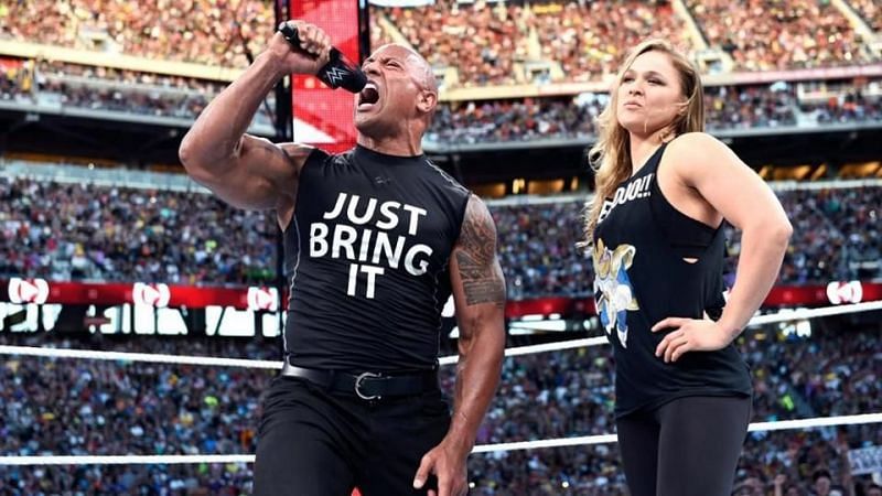 Ronda Rousey and Dwayne 