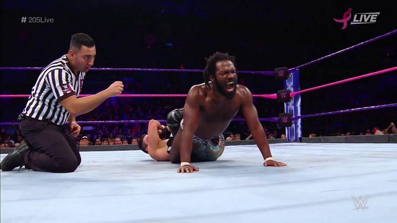 Despite the abuse from TJP, Rich Swann won the second fall. 
