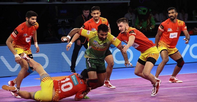 The Patna raiders proved too hot to handle for the Gujarat defenders