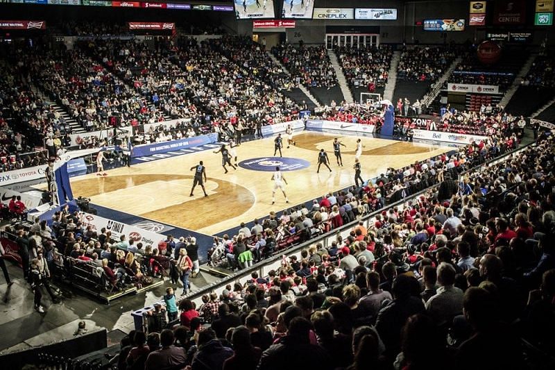 Fans fill the Scotia Bank Centre in Halifax, Nova Scotia, Canada.