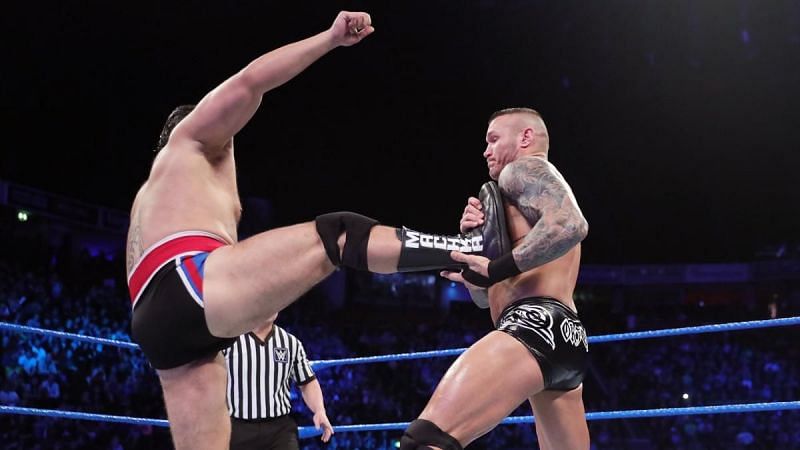 Why was Rusev wrestling Randy Orton?