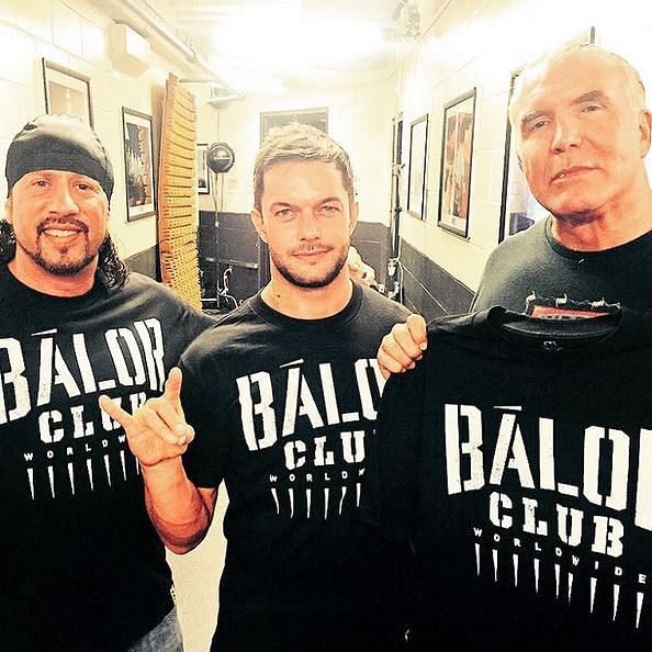 Former NWO members X-Pac and Scott Hall with former Bullet Club leader Finn Balor