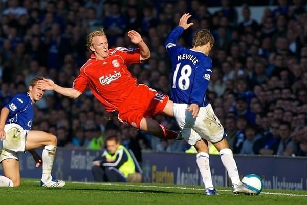 Dirk Kuyt&#039;s horrendous challenge during the derby