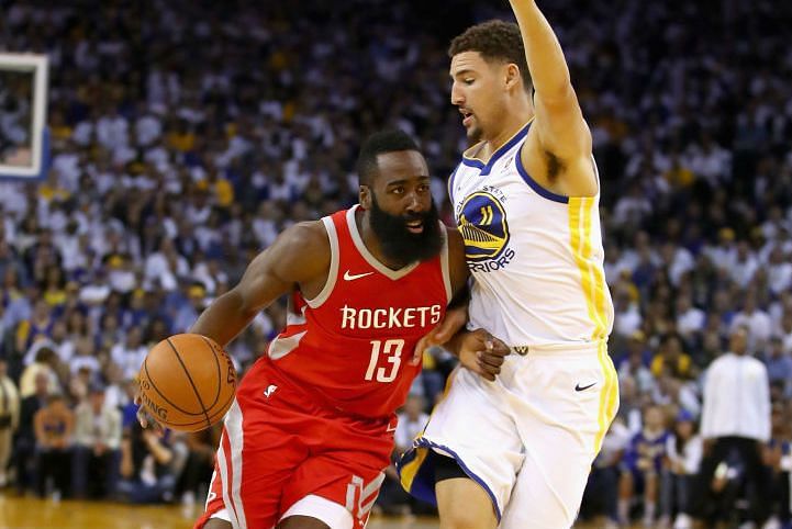 James Harden and Klay Thompson are the top shooting guards in the league right now. 