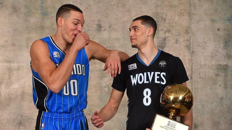 Aaron Gordon and Zach LaVine after the contest.