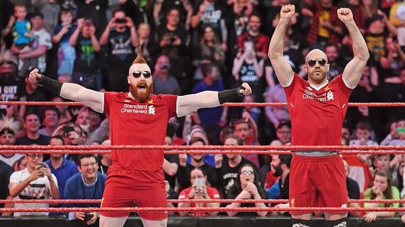 The new RAW Tag Team Champions continued to rile up the Manchester crowd after the cameras stopped rolling