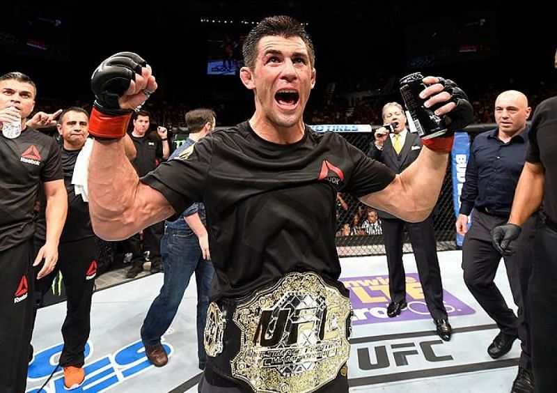 Cruz celebrates his victory at UFC 199